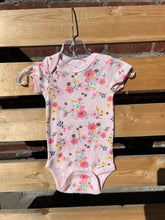 Load image into Gallery viewer, 0-3 Month Pink Floral Onesie
