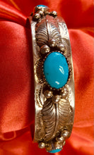 Load image into Gallery viewer, Sterling Silver and Blue Turquoise Bracelet
