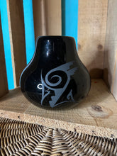 Load image into Gallery viewer, Black Native American Vase Stamped

